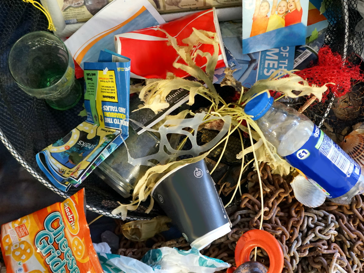 Close up of assorted rubbish